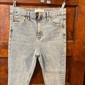 Topshop Blue Skinny Jeans Vintage Wash
